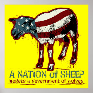 Poster d'une nation de moutons
