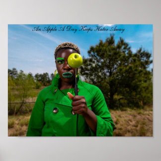 Poster d'une pomme par jour