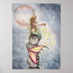 Poster d'une sirène étoilée remplie par Molly Harr