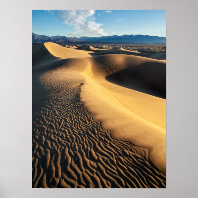 Poster Dunes de sable dans Death Valley, CA (Devant)