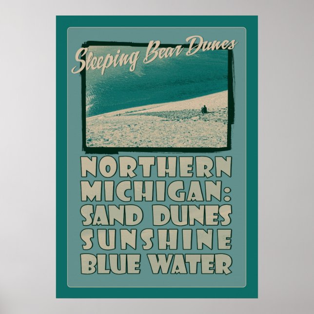 Poster Dunes d'ours dormant Nord du Michigan (Devant)