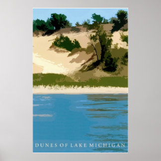 Poster Dunes du lac Michigan