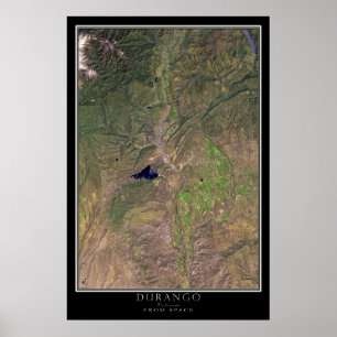 Poster Durango Colorado From Space Satellite Map