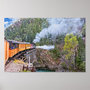 Poster Durango Et Silverton Railroad Locomotive Blowdown