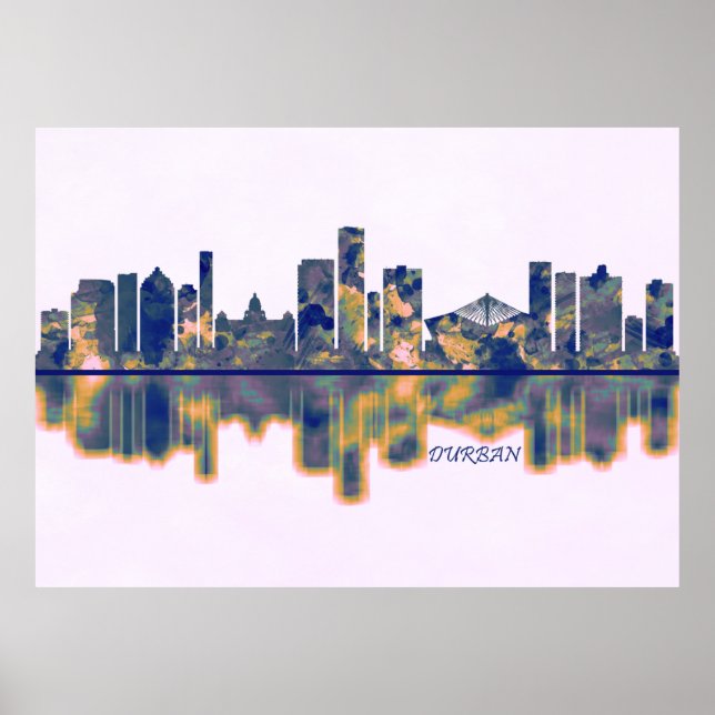 Poster Durban Skyline (Devant)