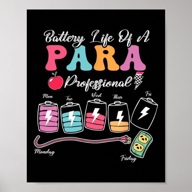 Poster Durée De Vie De La Batterie D'Un Paraprofessionnel (Devant)