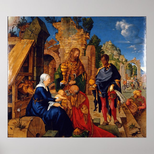 Poster Dürer - Adoration des Mages (Devant)