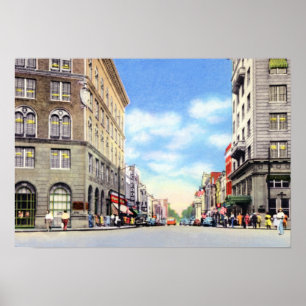 Poster Durham Caroline du Nord, rue Main