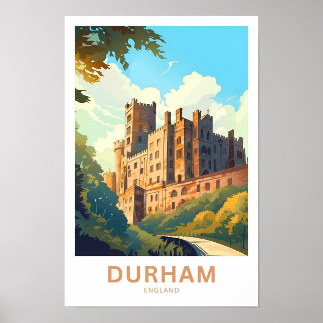 Poster Durham England Travel Print (Devant)