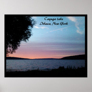 POSTER DUSK SUR LE LAC CAYUGA