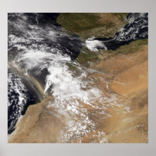 Poster Dust plumes off the Moroccan coast