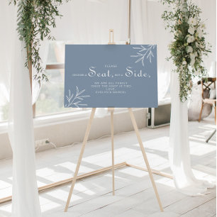 Poster Dusty Blue Choisissez un siège pas un Mariage laté