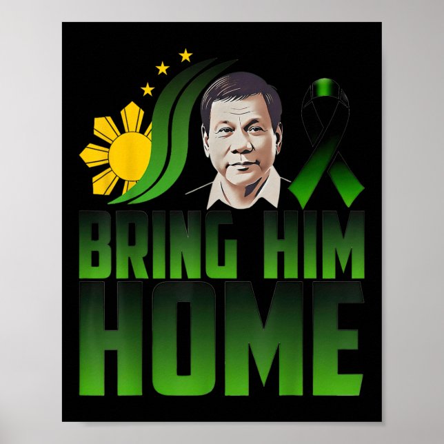 Poster Duterte Ramenez-Le À La Maison Philippines Prrd Du (Devant)