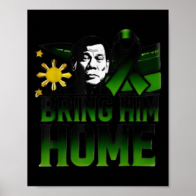 Poster Duterte Ramenez-Le À La Maison Philippines Prrd Du (Devant)