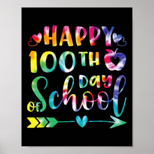 Poster Dye Happy 100e Jour De L'Enseignant Étudiant 100