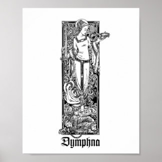 Poster Dymphna St. de Gheel 8" x 10" Imprimer