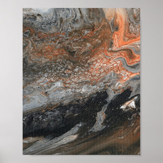 Poster Dynamic Earth Tones and Swirls