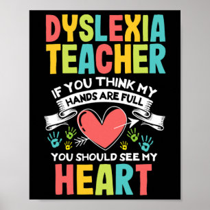 Poster Dyslexie cardiaque Sensibilisation de l'enseignant