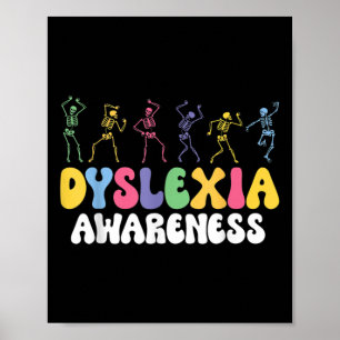 Poster Dyslexie du squelette Sensibilisation Dyslexie San