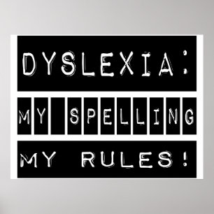 Poster Dyslexie : Mes Règles D'Orthographe ! Dyslexique