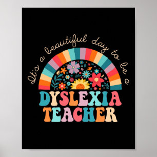 Poster Dyslexie Professeur Retro Dyslexia Thérapiste Spir