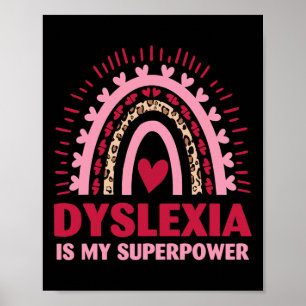 Poster Dyslexie Rétro Est Ma Lecture Dyslectique Superpui