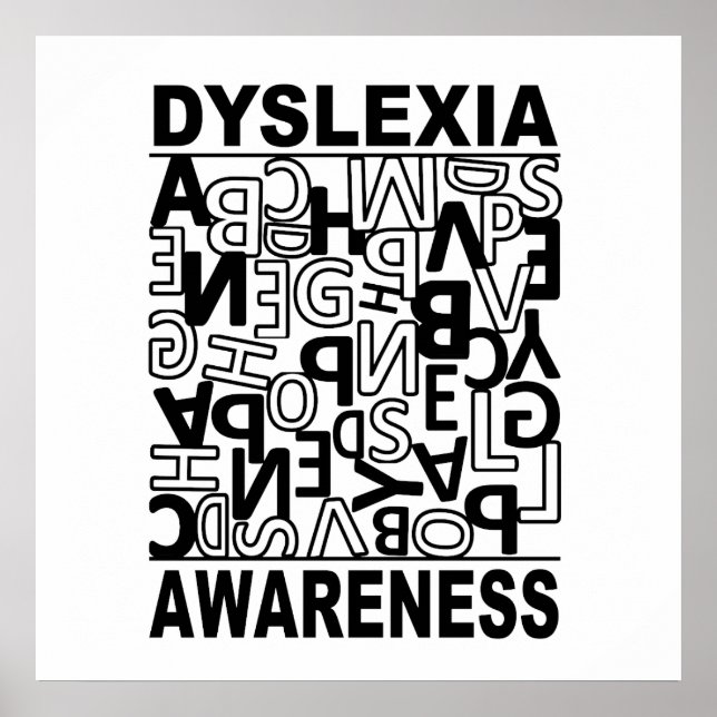 Poster Dyslexie Sensibilisation Dyslexie Enseignants Étud (Devant)