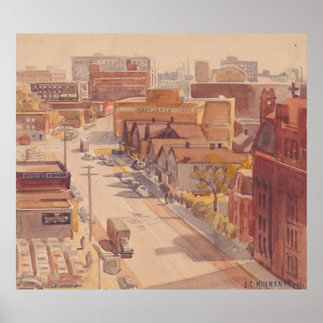 Poster E 18th Street Look South - Hopper Print (Devant)