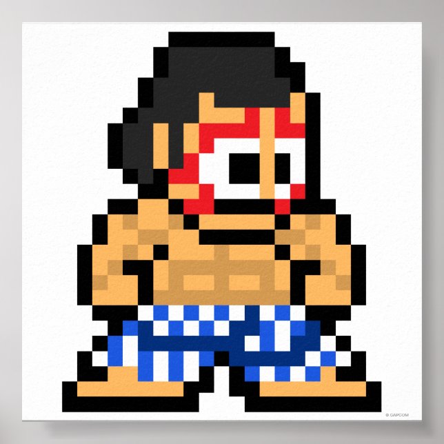 Poster E. Honda 8 bits (Devant)