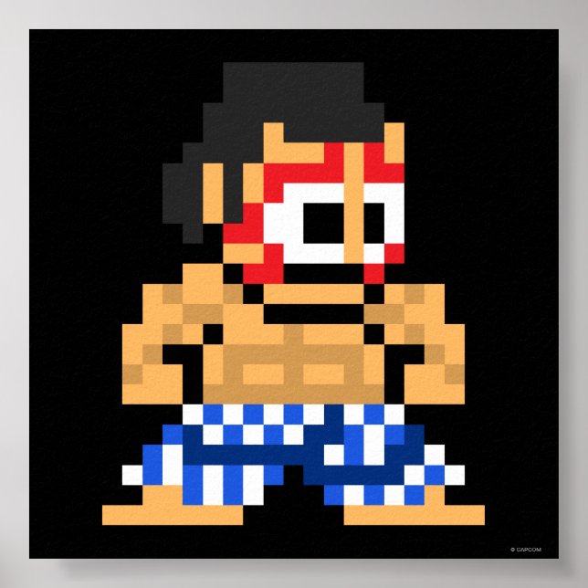 Poster E. Honda 8 bits (Devant)