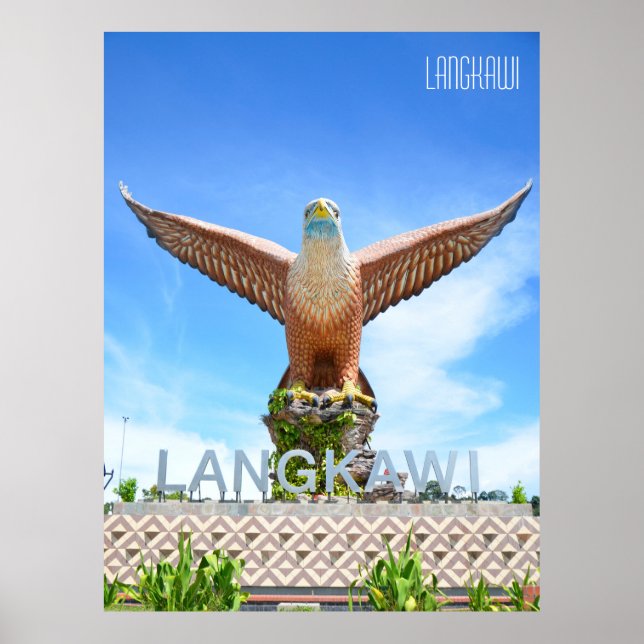 Poster Eagle Statue Langkawi Malaisie Vacances Souvenir (Devant)