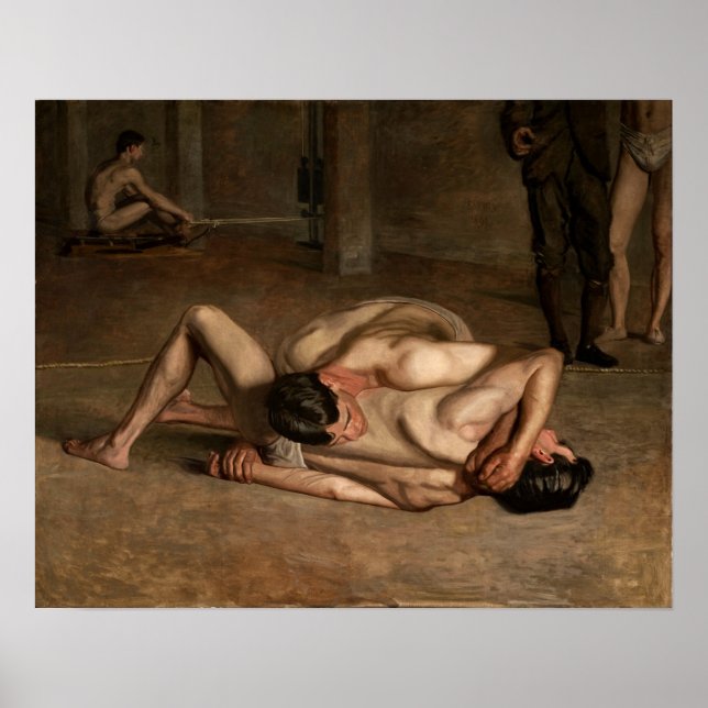 Poster Eakins - Lutteurs (Devant)