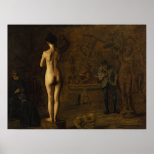 Poster Eakins - William Rush Carving Allegorical Figure