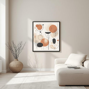 Poster Earth Balance – Géométrie Botanique Féminine III