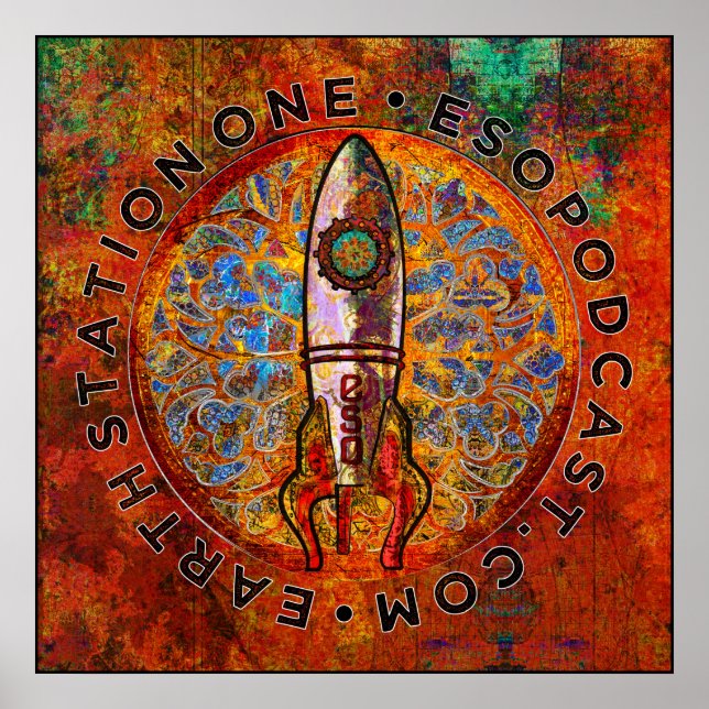 Poster Earth Station One Rocket Ship (Devant)
