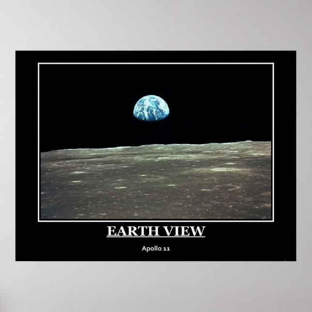 Poster Earth View Apollo 11 (Devant)