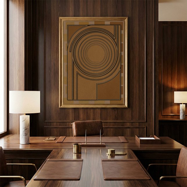 Poster Earthly Vortex: Modern 3D Minimalist Boho Art (Créateur téléchargé)