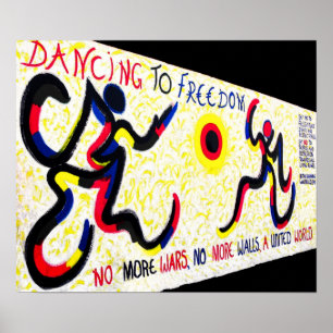 Poster East Side Gallery, Berlin Wall, Liberté dansante
