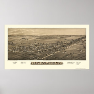 Poster East Syracuse, NY Panoramic Map - 1885