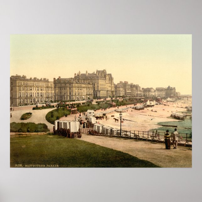Poster Eastbourne Parade, Sussex, Angleterre (Devant)