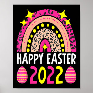 Poster Easter 2022 rainbow cute happy easter 2022 women