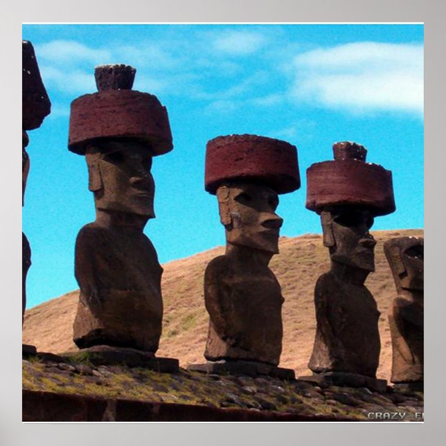 POSTER EASTER ISLAND PARLER DES TÊTES (Devant)