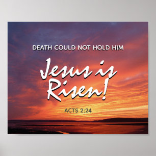 Poster EASTER Jesus est ressuscité élégant coucher de sol