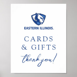 Poster Eastern Illinois Panthers Head and Wordmark Logo