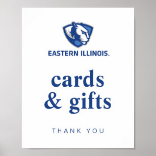 Poster Eastern Illinois Panthers Head and Wordmark Logo