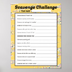 Poster Easy scavenger hunt office ice breaker game