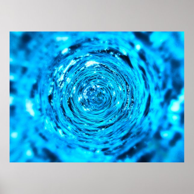 Poster Eau aqua tunnel liquide (Devant)