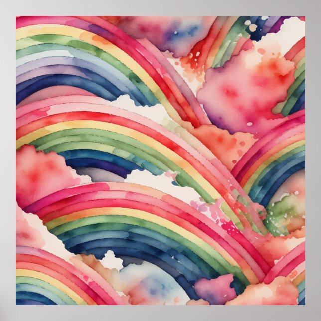 Poster eau arc-en-ciel (Devant)