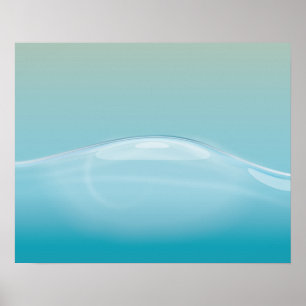 Poster Eau bleue claire