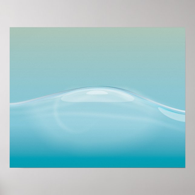 Poster Eau bleue claire (Devant)